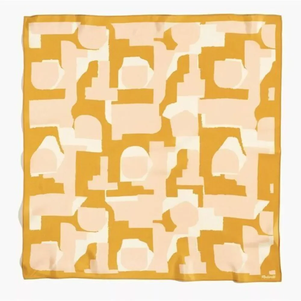 NEW Madewell silk bandana‎ scarf, Amber Gold